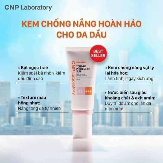 KEM CHỐNG NẮNG CNP LABORATORY TONE-UP PROTECTIONE SUN 50ML - TUÝP