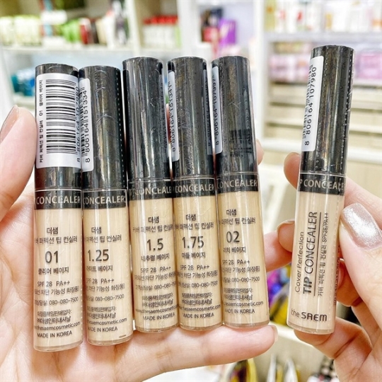 CHE KHUYẾT ĐIỂM THE SAEM COVER PERFECTION TIP CONCEALER SPF28++ - CÂY
