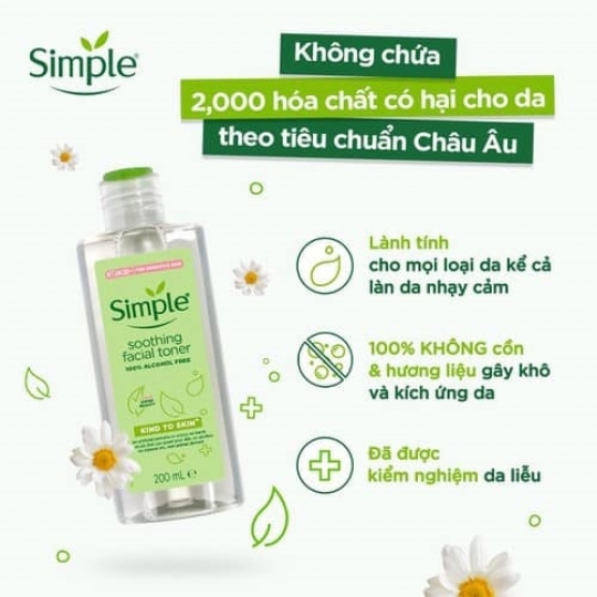 TONER SIMPLE SOOTHING FACIAL 200ML - CHAI