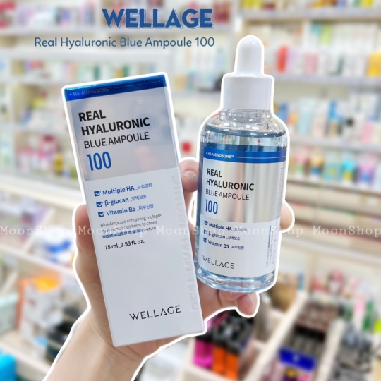 SERUM WELLAGE REAL HYALURONIC BLUE AMPOULE 100 75ML - CHAI